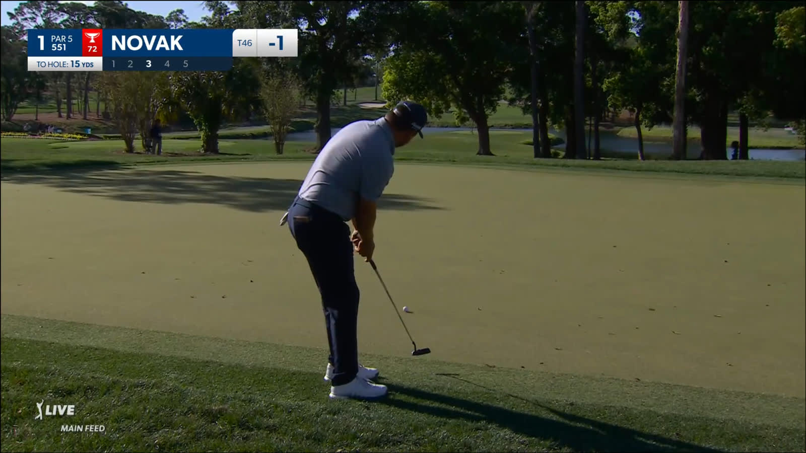 Andrew Novak cards birdie at Valspar