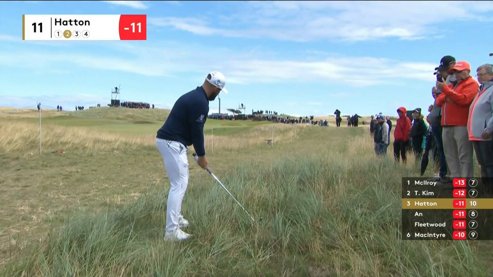 Tyrrell Hatton breaks out of the rough to yield birdie at Genesis Scottish Open
