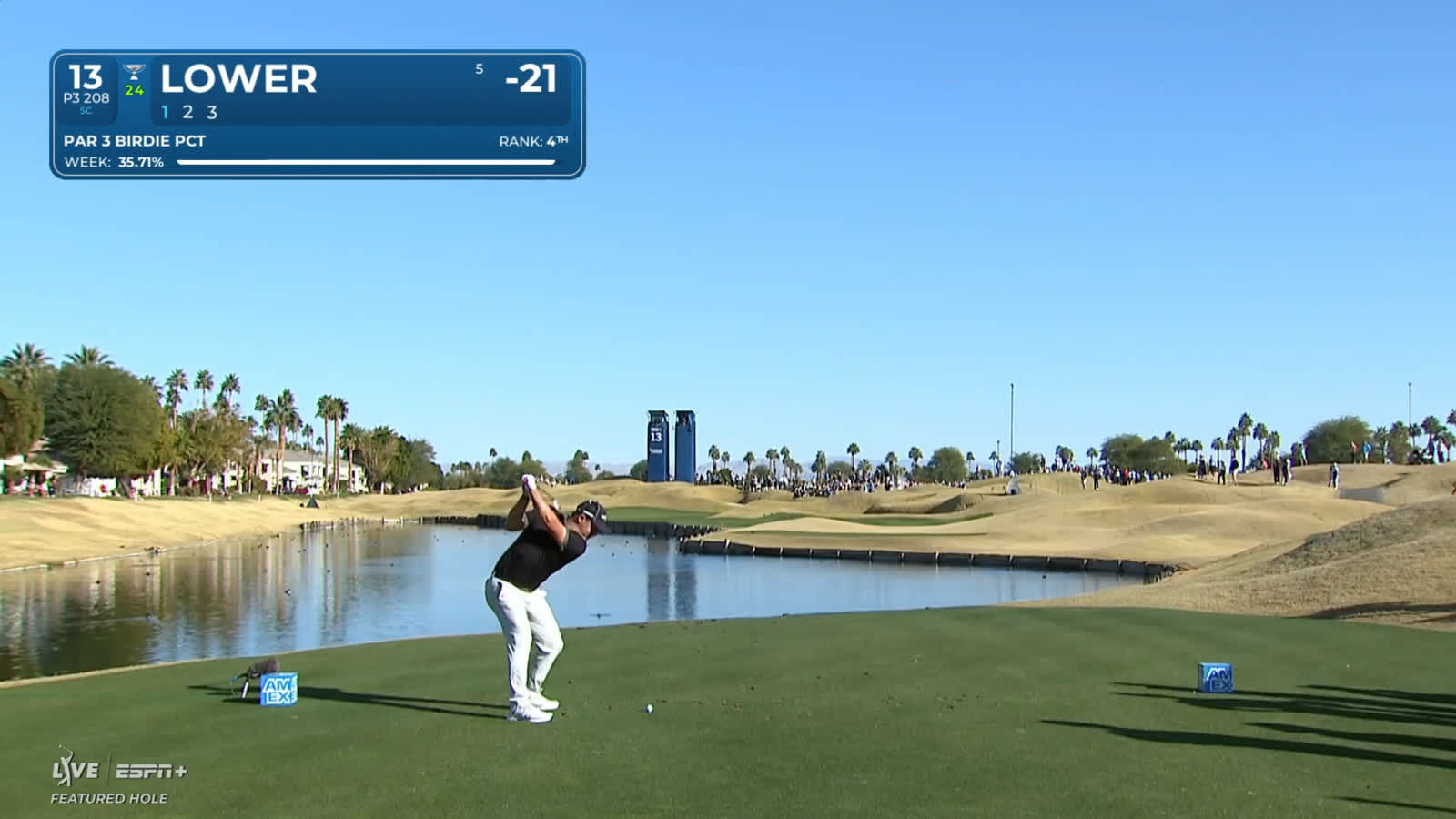 Justin Lower takes advantage of slope to set up nice birdie look at The American Express