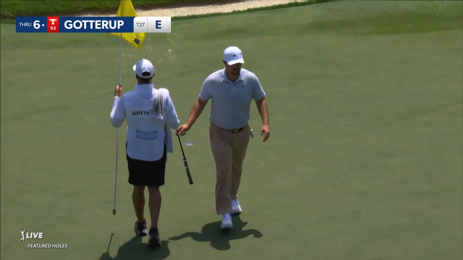 Chris Gotterup makes short birdie putt at Wyndham