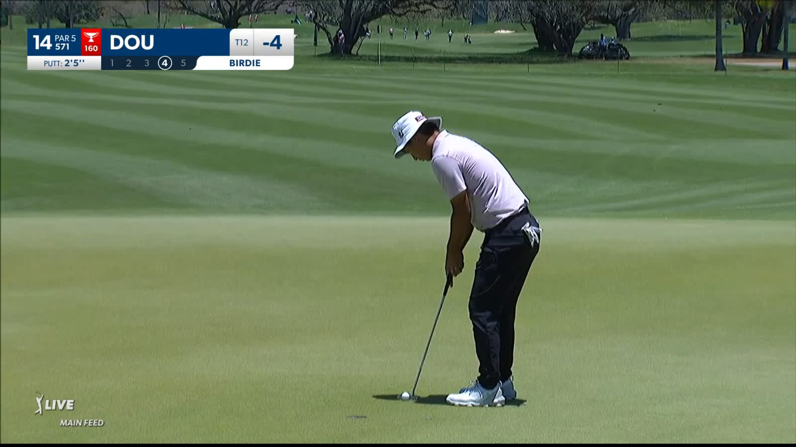 Zecheng Dou converts birdie at Mexico Open