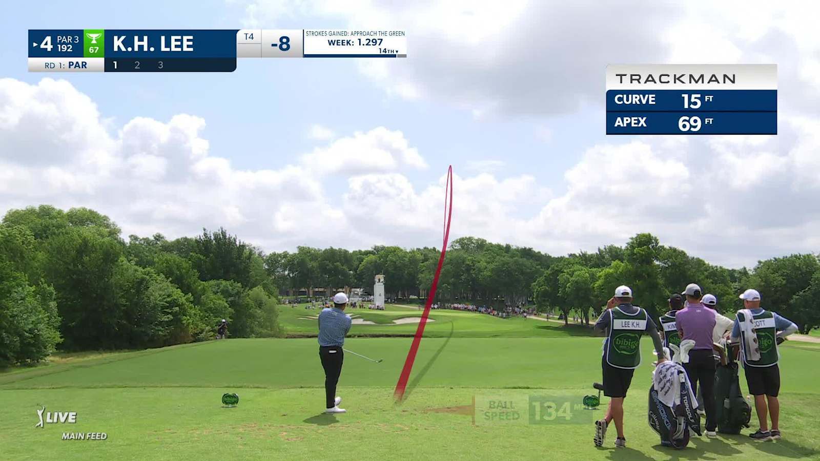 K.H. Lee uses nice tee shot to set up birdie at CJ CUP Byron Nelson