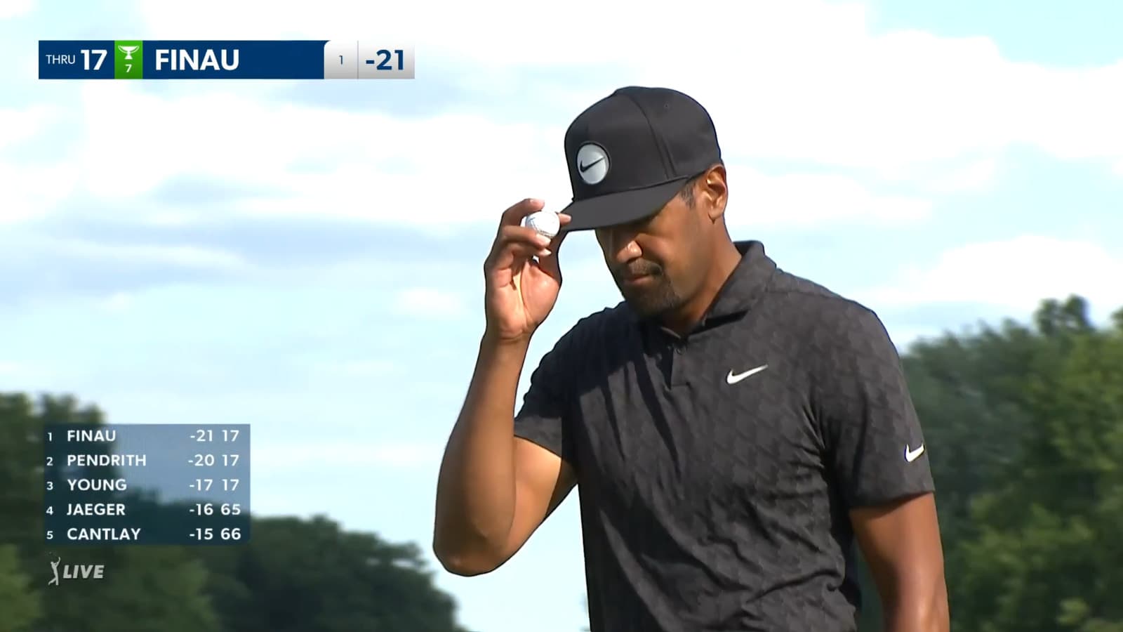 Tony Finau converts much needed birdie on No. 17 at Rocket Mortgage
