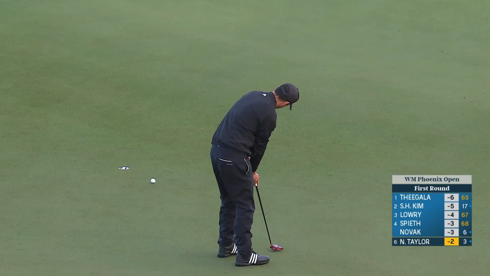 Nick Taylor makes birdie on No. 13 at WM Phoenix Open