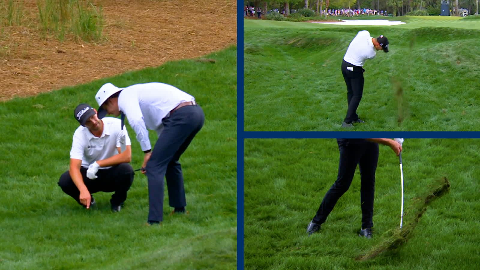 Wyndham Clark makes birdie FROM HERE at THE PLAYERS