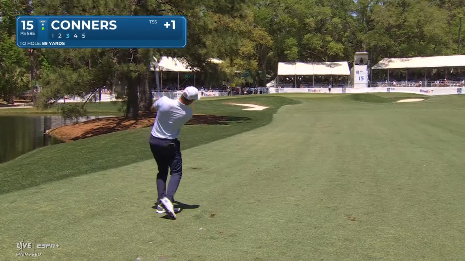 Corey Conners uses slope on approach to set up birdie at RBC Heritage