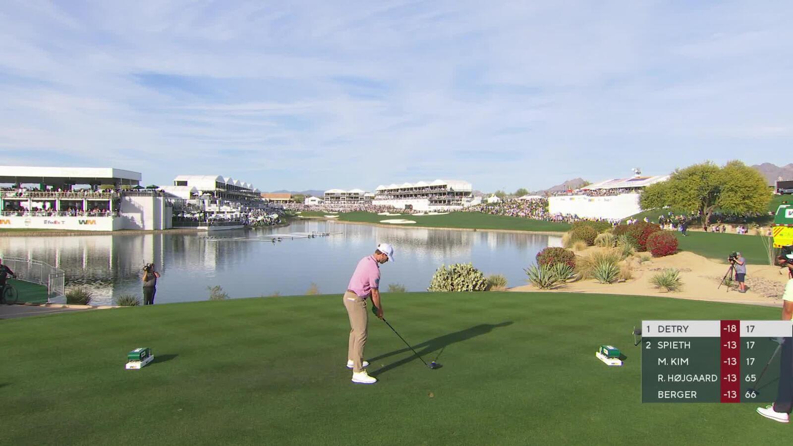 Thomas Detry plays smart to salvage par on No. 18 at WM Phoenix Open