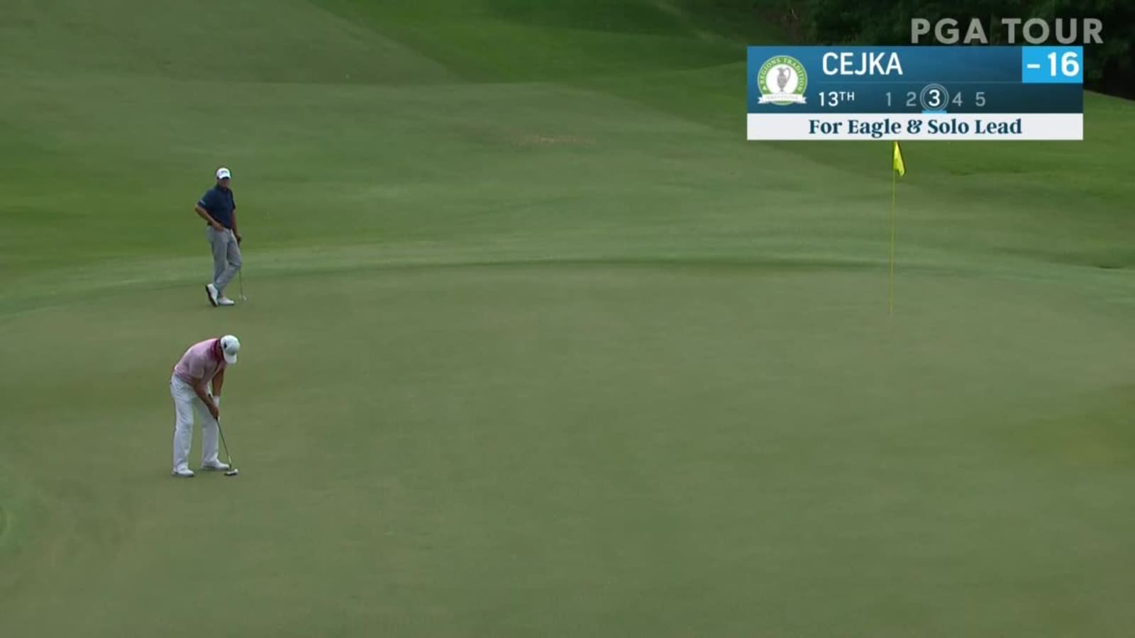 Alex Cejka birdies No. 13 in Round 4 at Tradition
