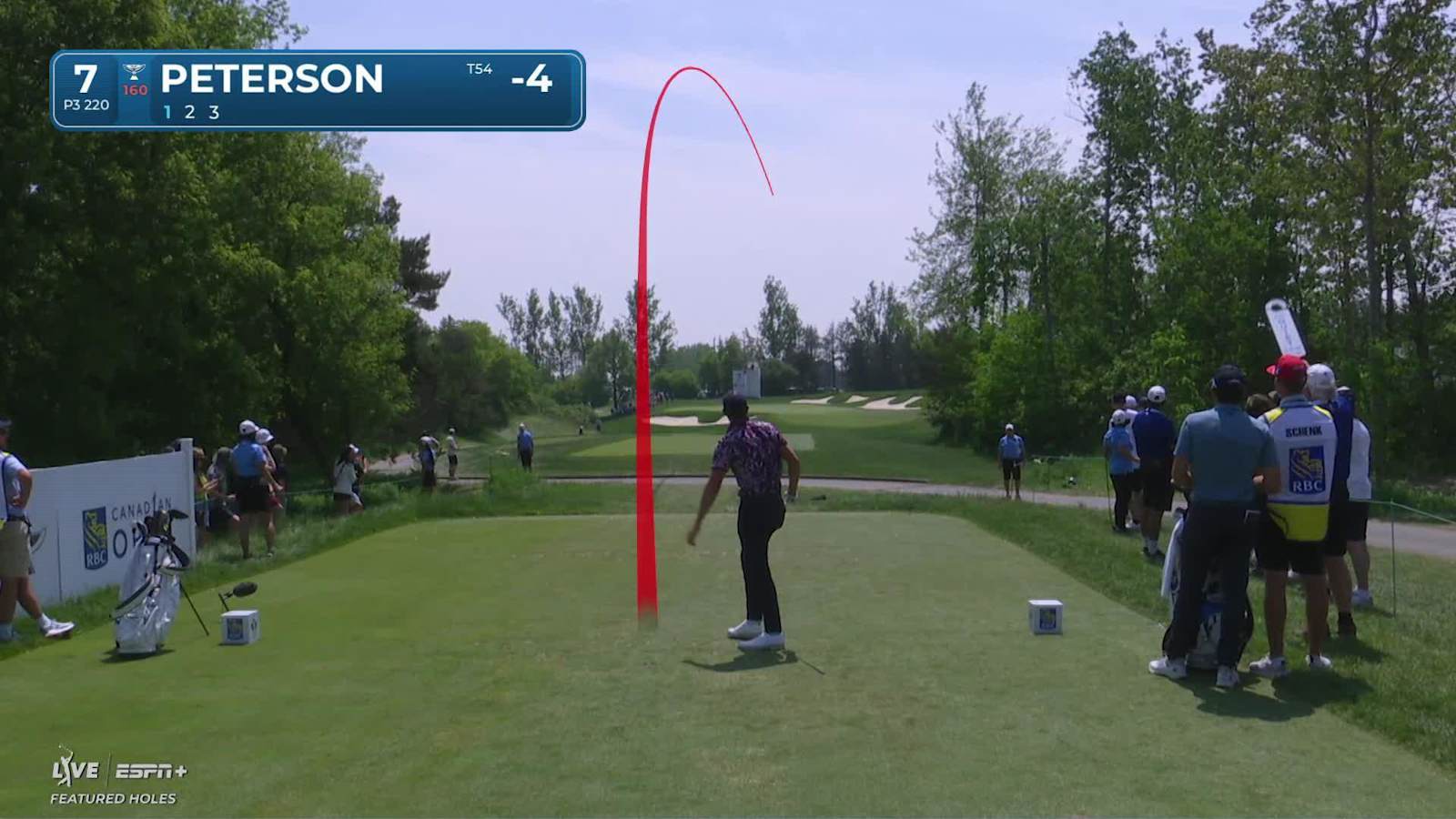 Paul Peterson sinks a 27-foot birdie putt on No. 7 at RBC Canadian