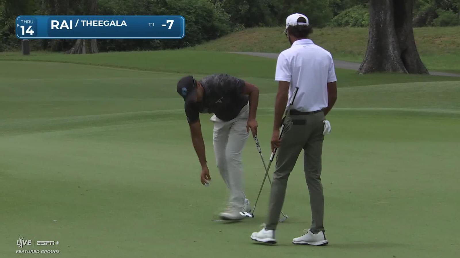 Aaron Rai makes birdie on No. 5 at Zurich Classic