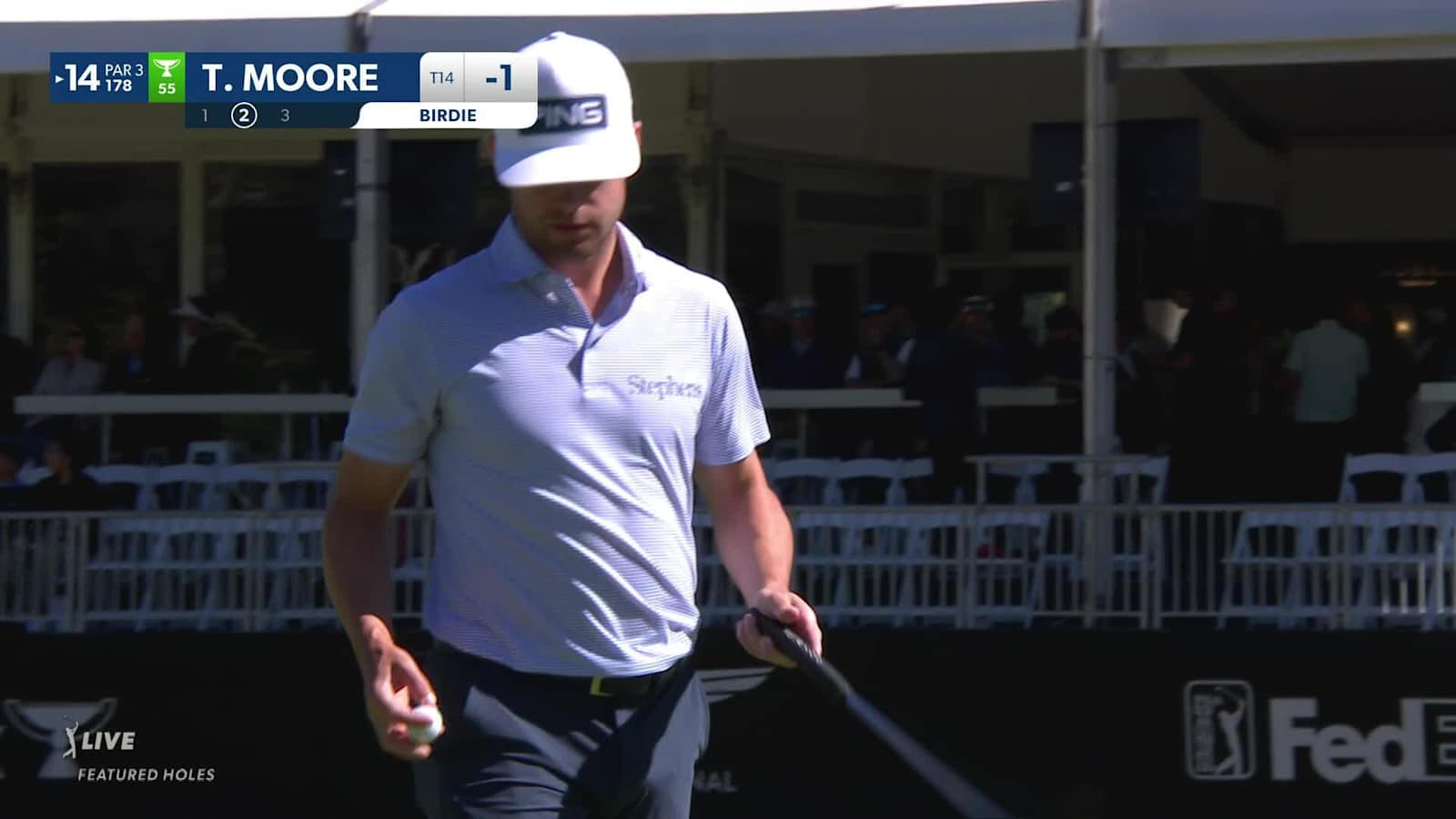 Taylor Moore drains 20-foot birdie putt at Genesis