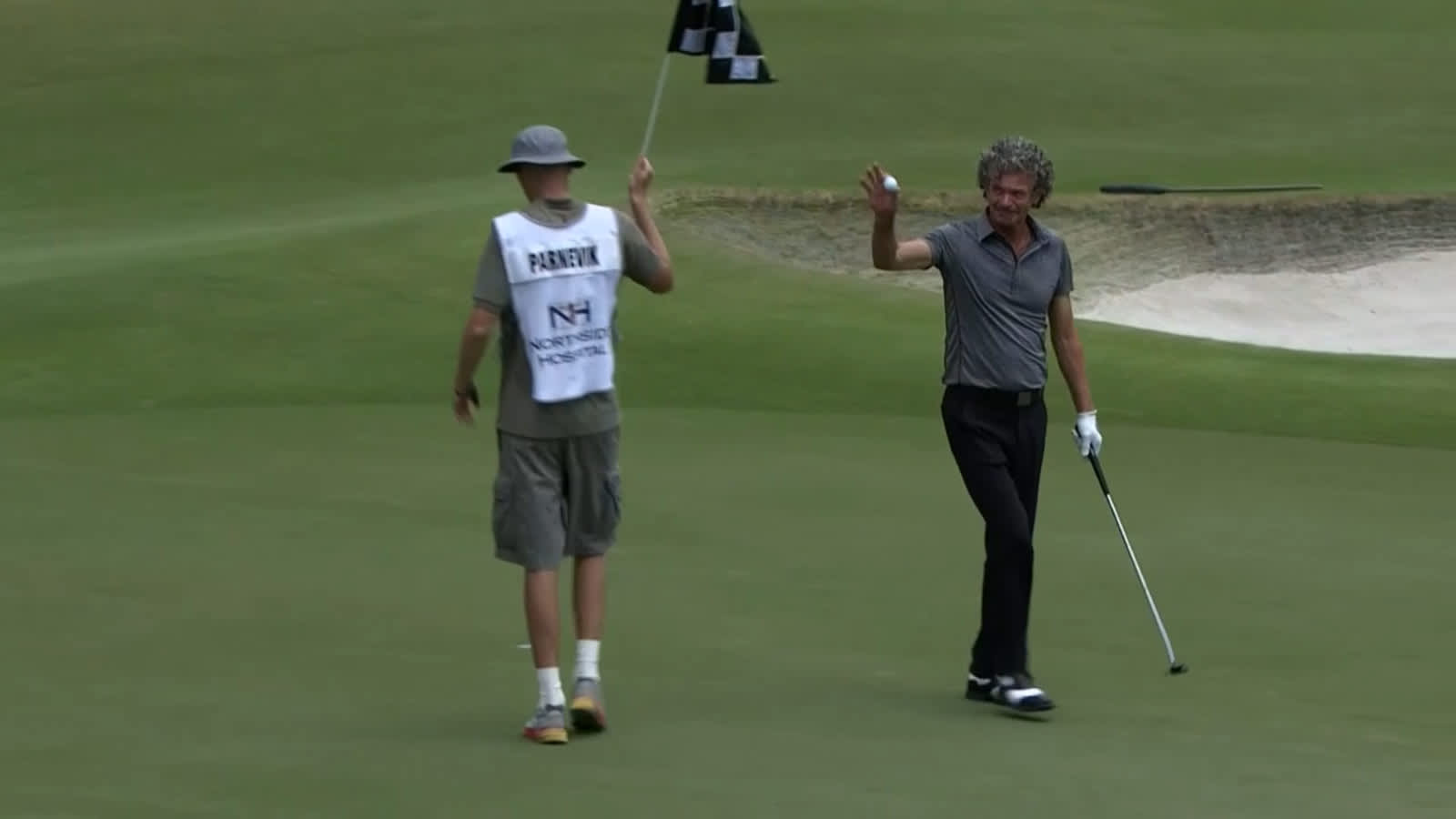 Jesper Parnevik nearly aces No. 16 to set up birdie at Mitsubishi Electric Classic