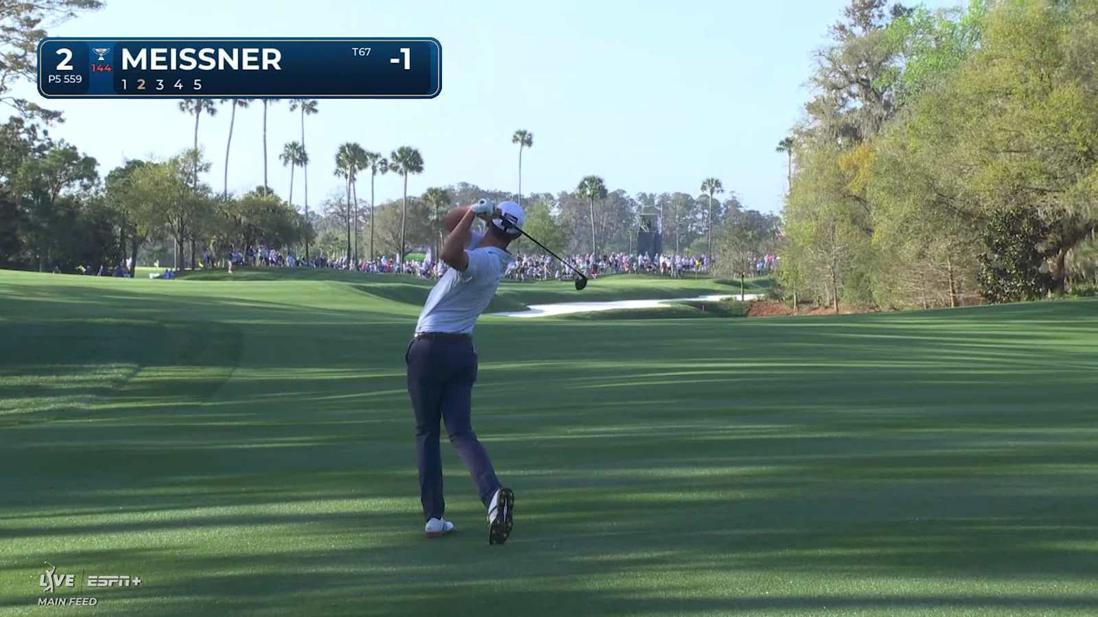 Mac Meissner navigates hole No. 2 for birdie at THE PLAYERS
