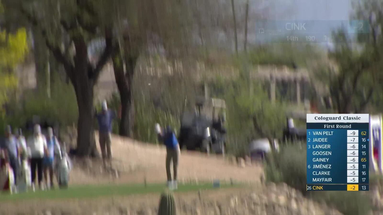 Stewart Cink makes birdie on No. 14 at Cologuard Classic