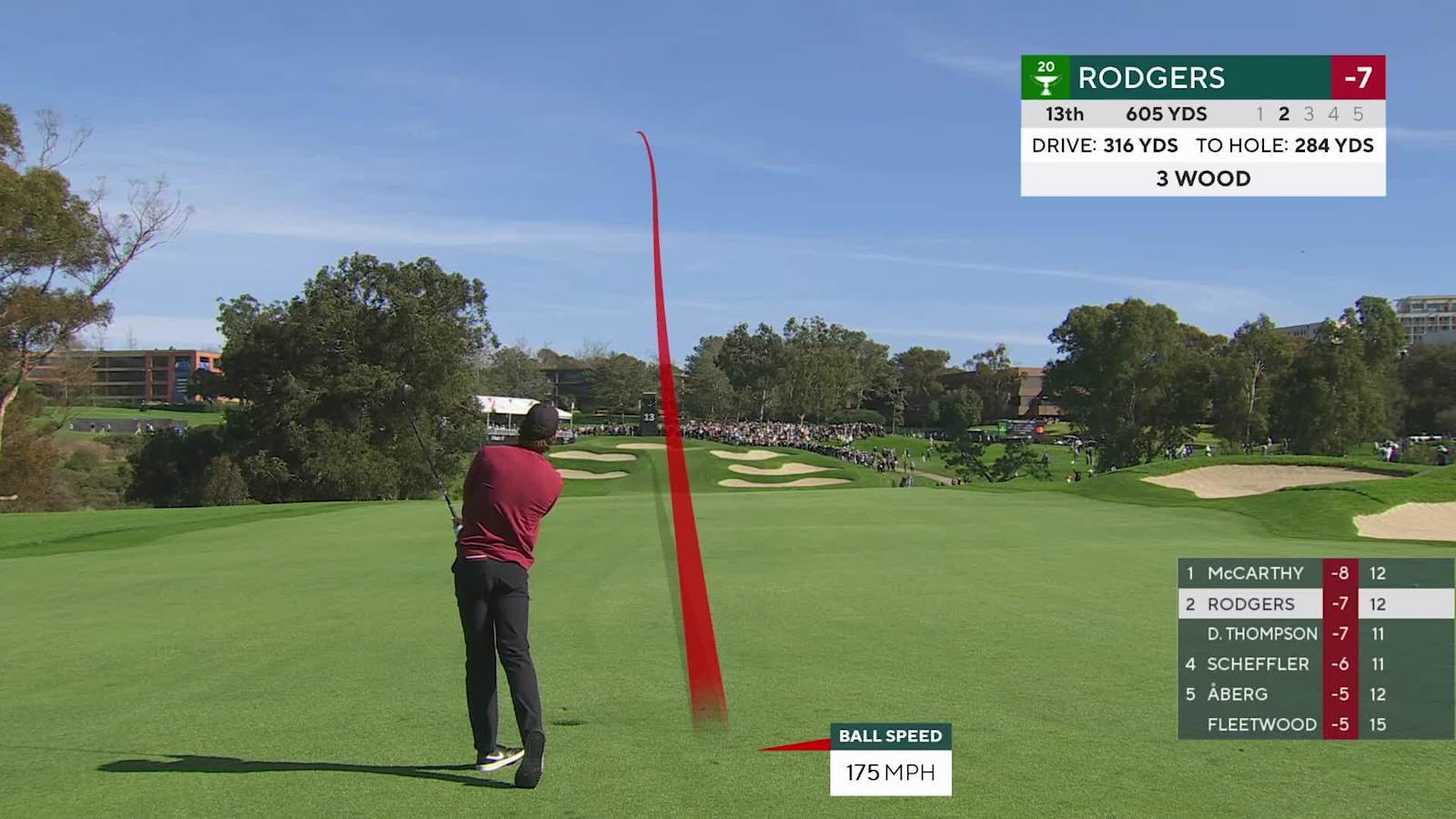 Patrick Rodgers reaches in two and makes birdie at The Genesis