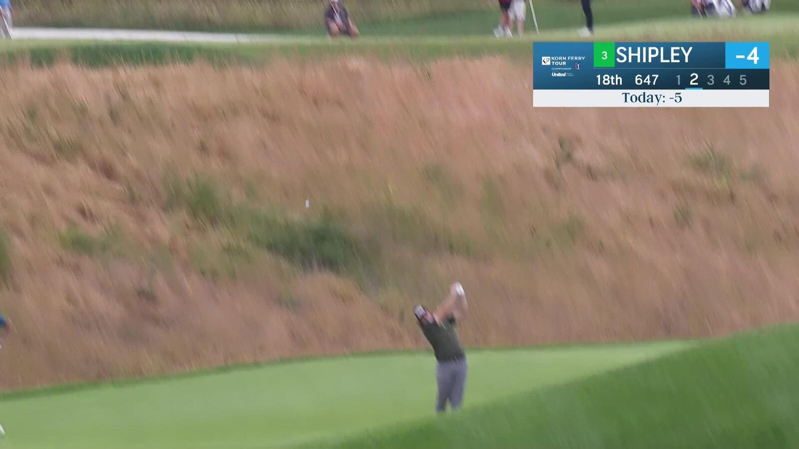 Neal Shipley makes birdie on No. 18 at Korn Ferry Tour Champ