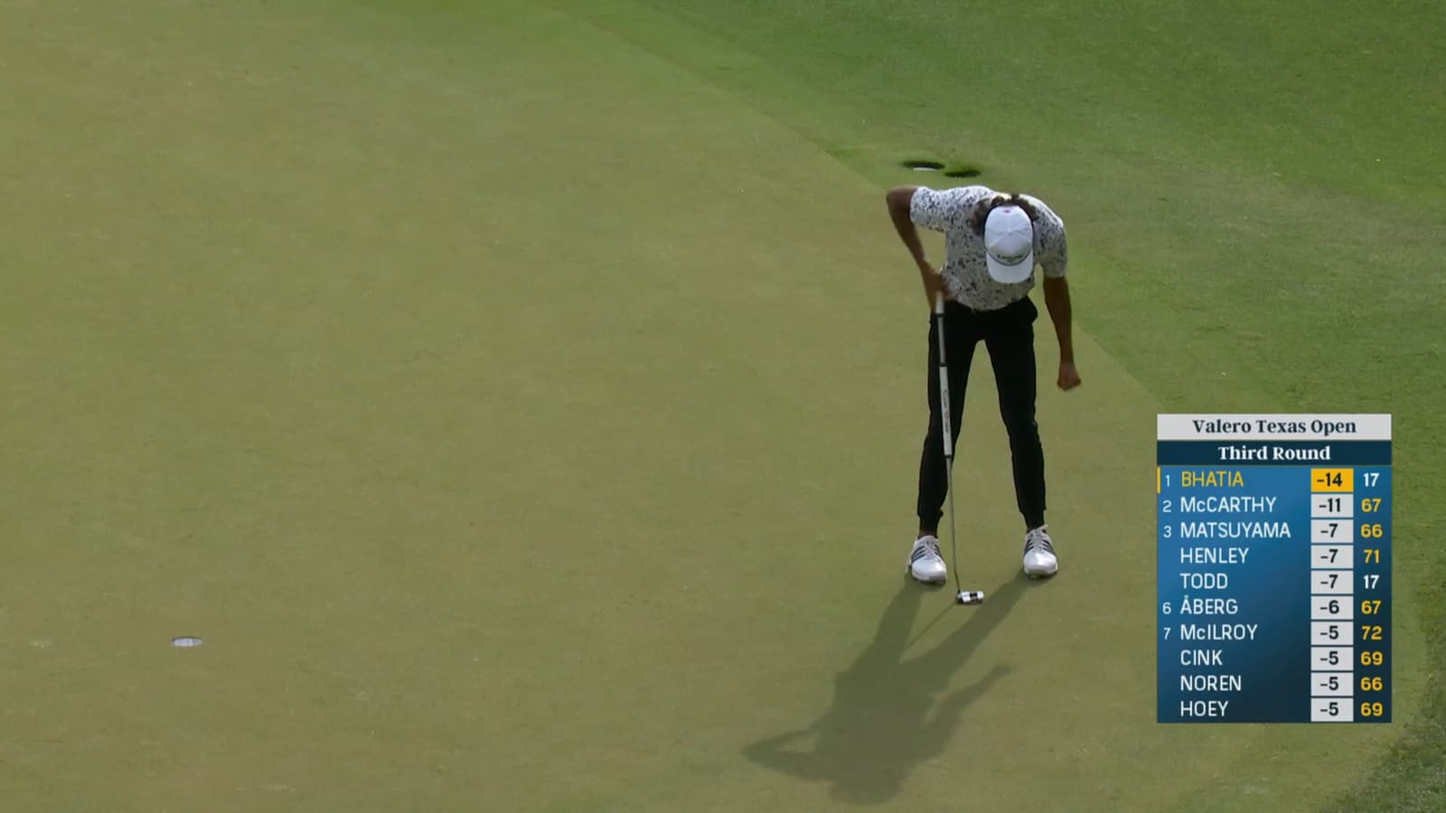 Akshay Bhatia drains clutch birdie to extend lead at Valero