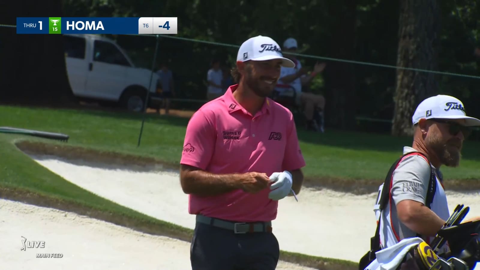 Max Homa's 213-yard approach from rough goes in for eagle at Wells Fargo