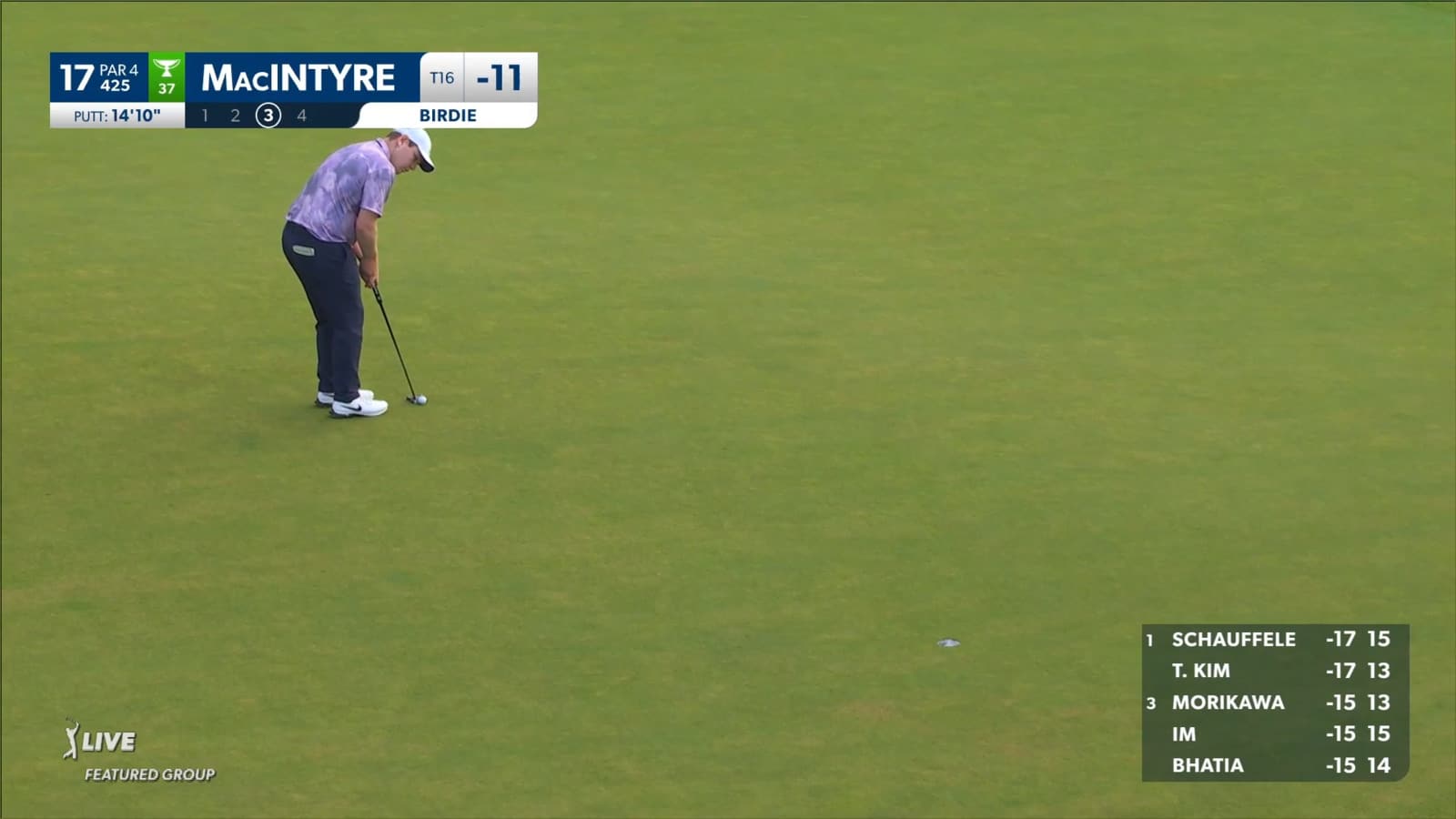 Robert MacIntyre makes 14-foot birdie at Travelers