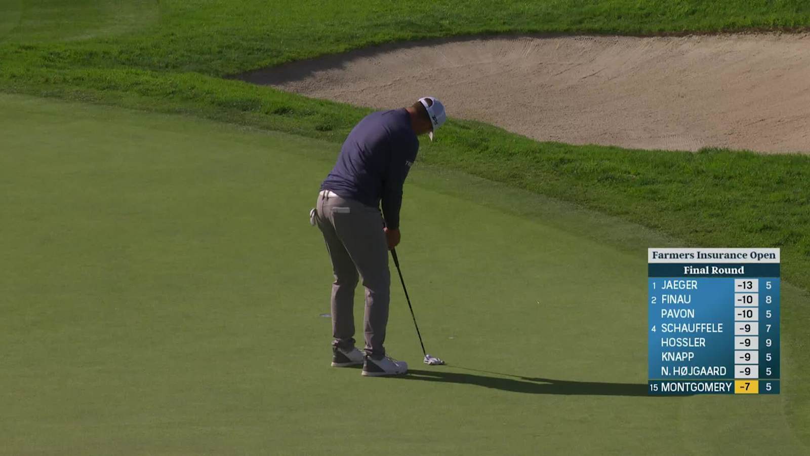 Taylor Montgomery converts birdie at Farmers