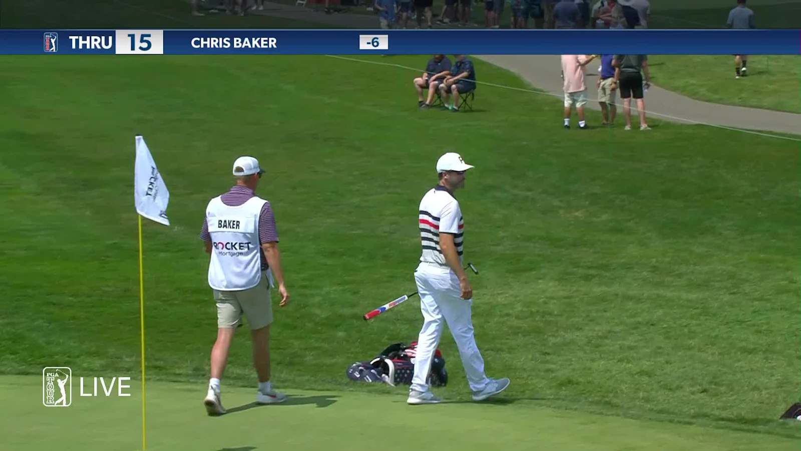 Chris Baker makes birdie on No. 15 at Rocket Mortgage