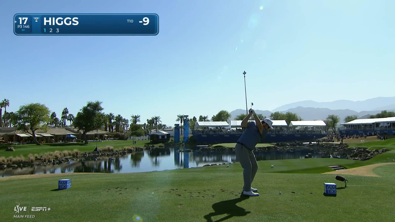 Harry Higgs goes pin seeking to set up birdie at The American Express