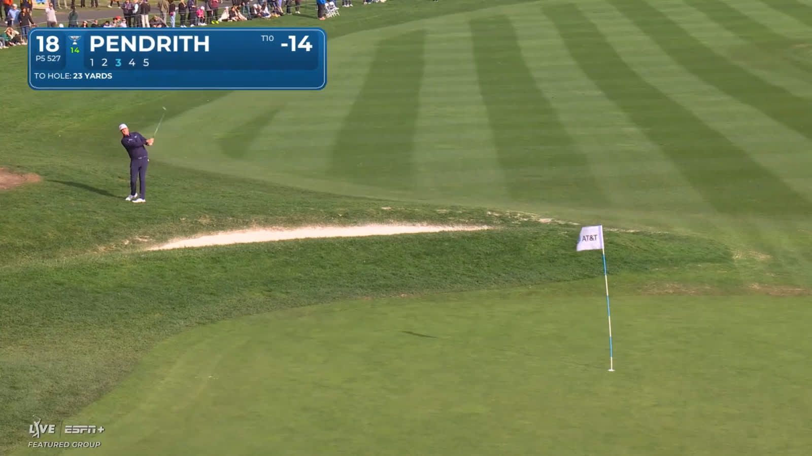 Taylor Pendrith gets up-and-down for birdie at AT&T Pebble Beach