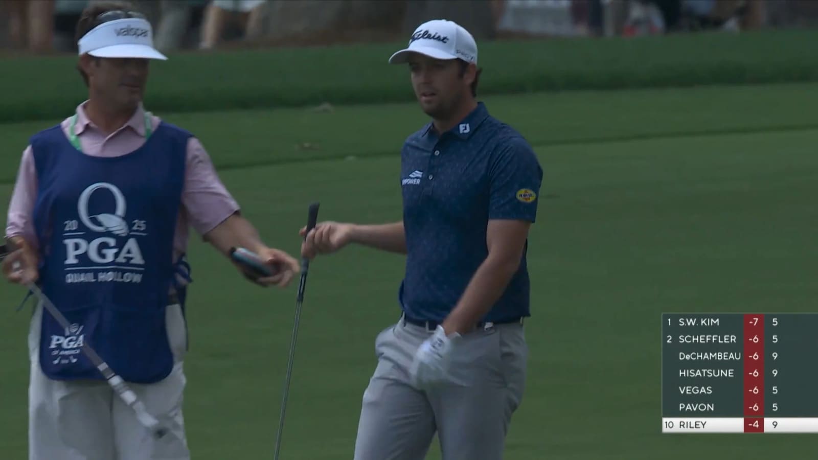 Davis Riley nearly holes wedge from 108 yards at PGA Championship