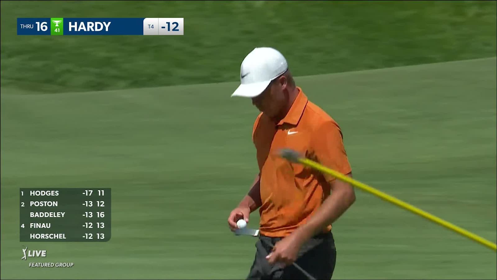 Nick Hardy rolls in putt for birdie at 3M Open