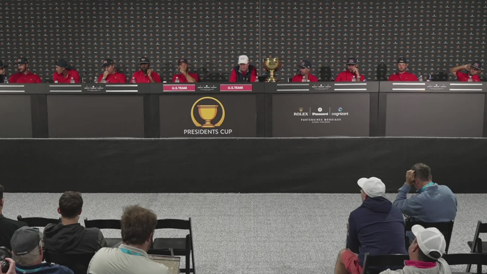 U.S. Team news conference after winning Presidents Cup