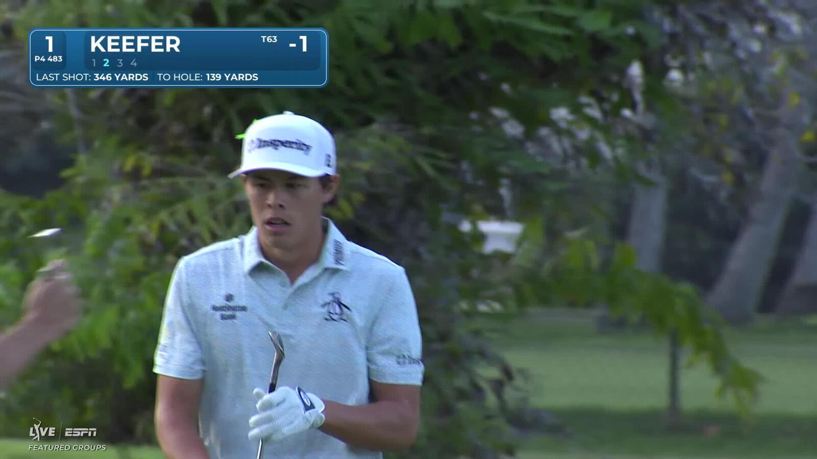 John Keefer hits 138-yard approach to 6 feet, sets up birdie on No. 1 at Sony Open