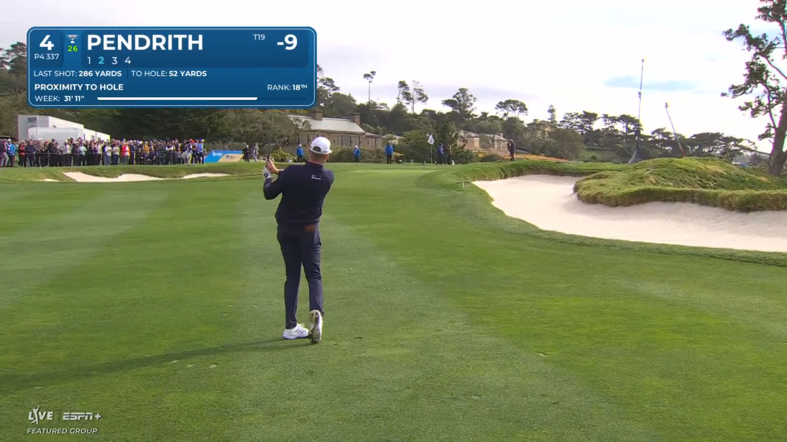Taylor Pendrith wedges it tight to set up birdie at AT&T Pebble Beach
