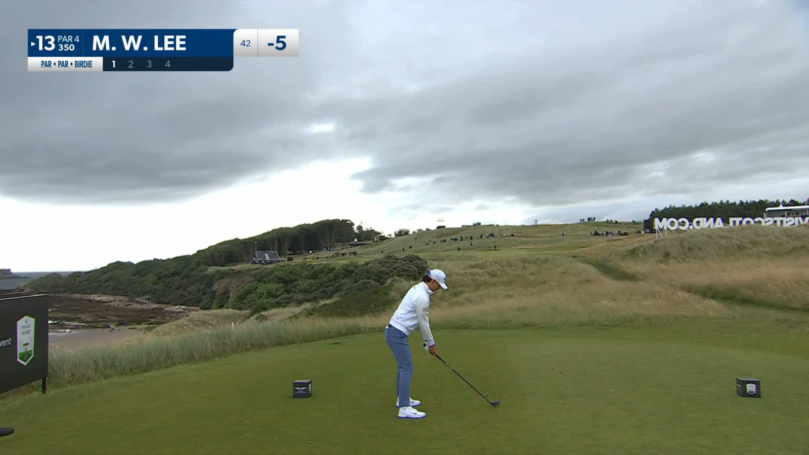 Min Woo Lee's tee shot leads to birdie at Genesis Scottish Open