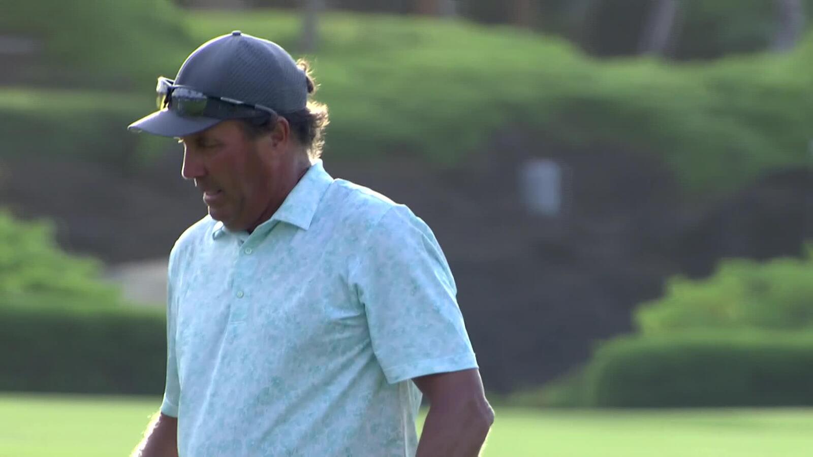 Stephen Ames makes birdie on No. 18 at Mitsubishi Electric Championship at Hualalai