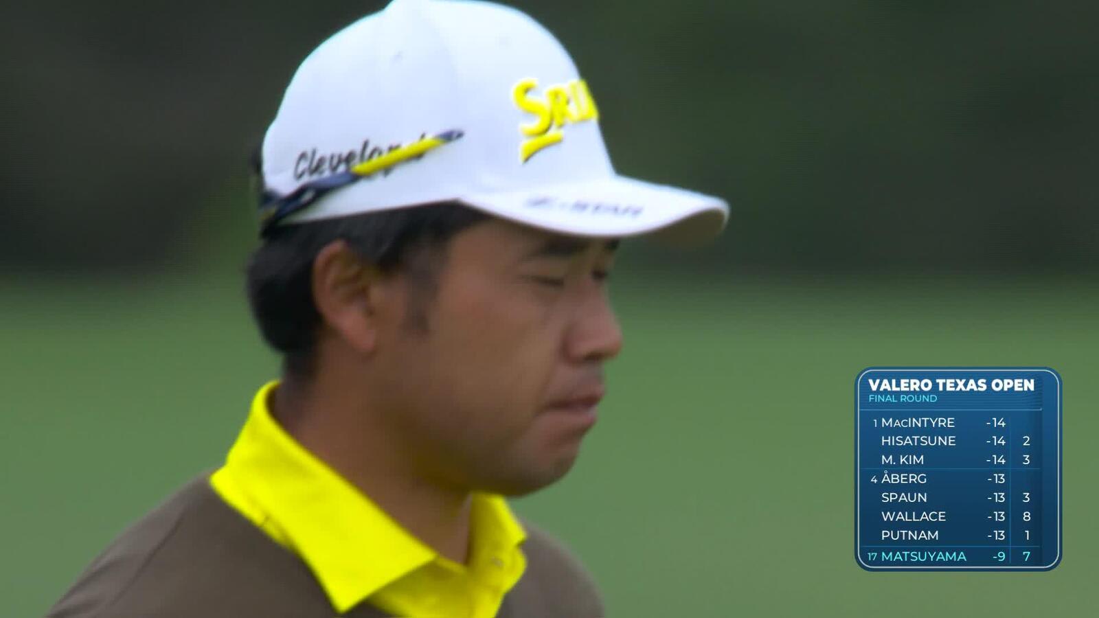 Hideki Matsuyama makes 21-foot putt for birdie at No. 7 at Valero