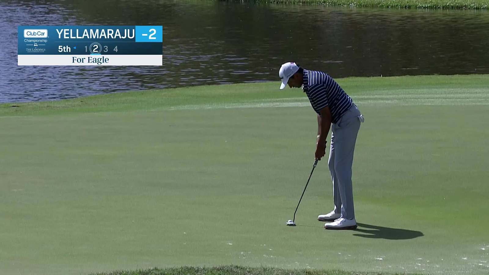 Sudarshan Yellamaraju makes birdie on No. 5 at Club Car Championship