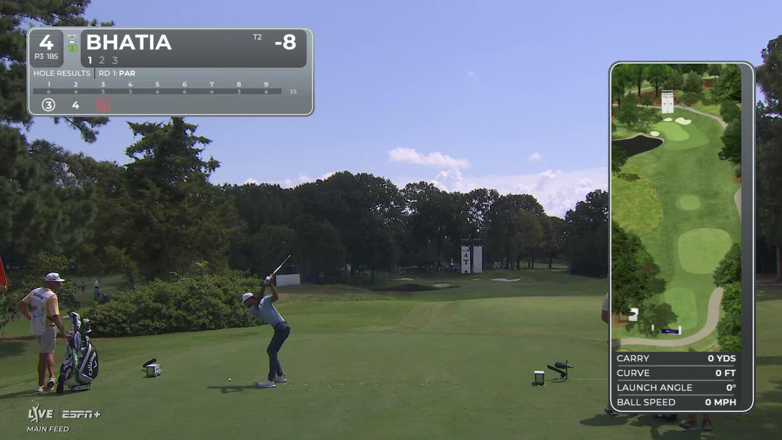 First-round leader Akshay Bhatia rolls in birdie putt from fringe at FedEx St. Jude