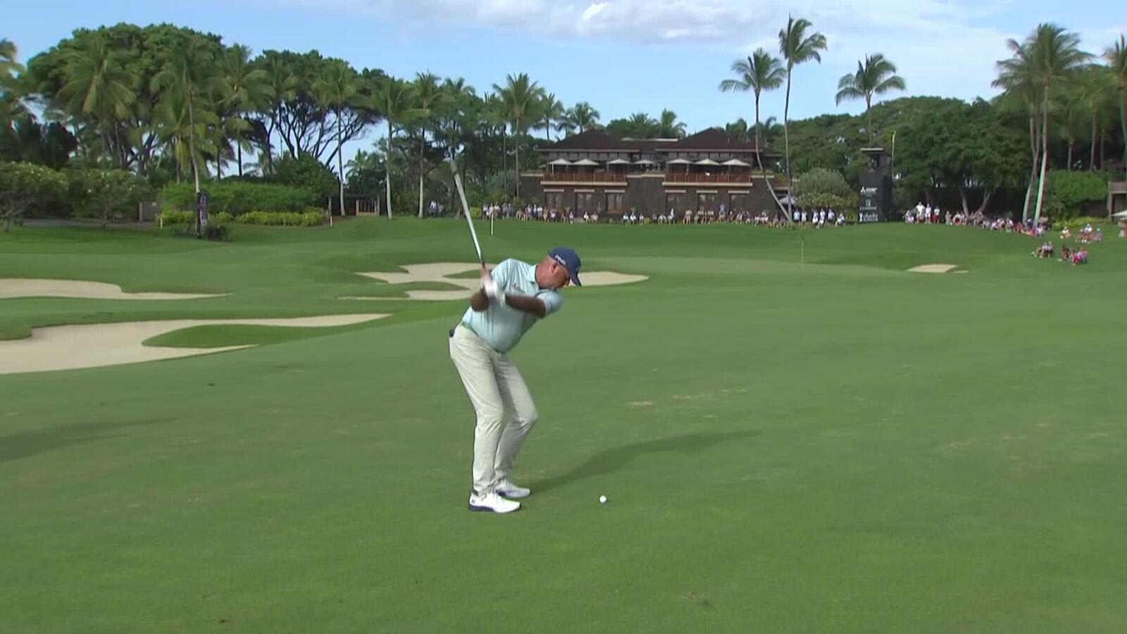 Stewart Cink makes birdie on No. 18 at Mitsubishi Electric Championship at Hualalai