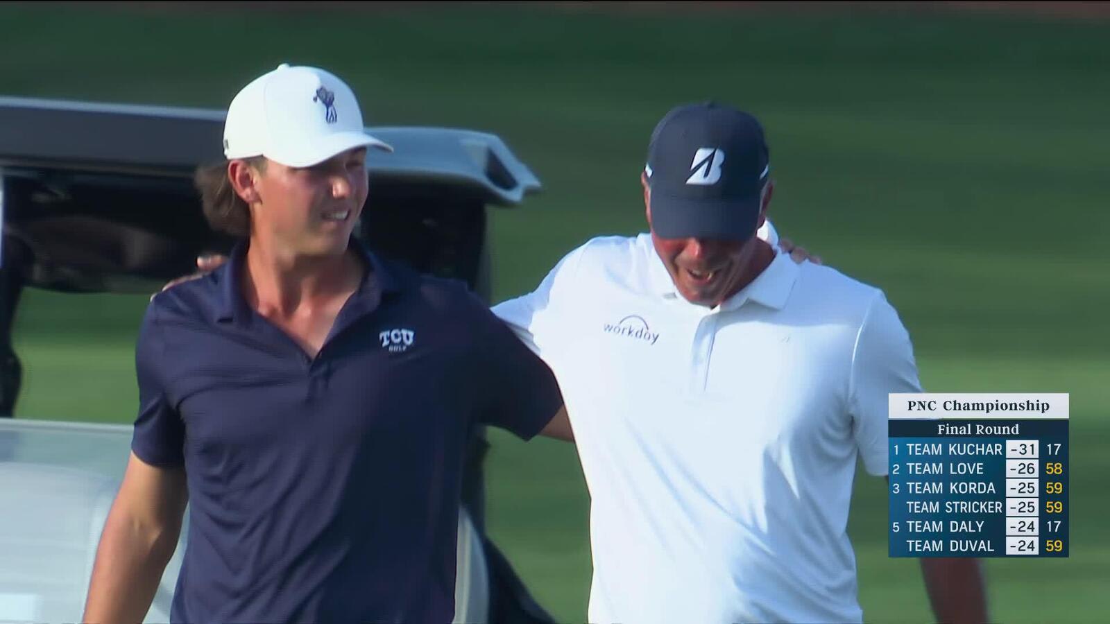Matt Kuchar's dart and Cameron's eagle sets up dominant win at PNC Championship