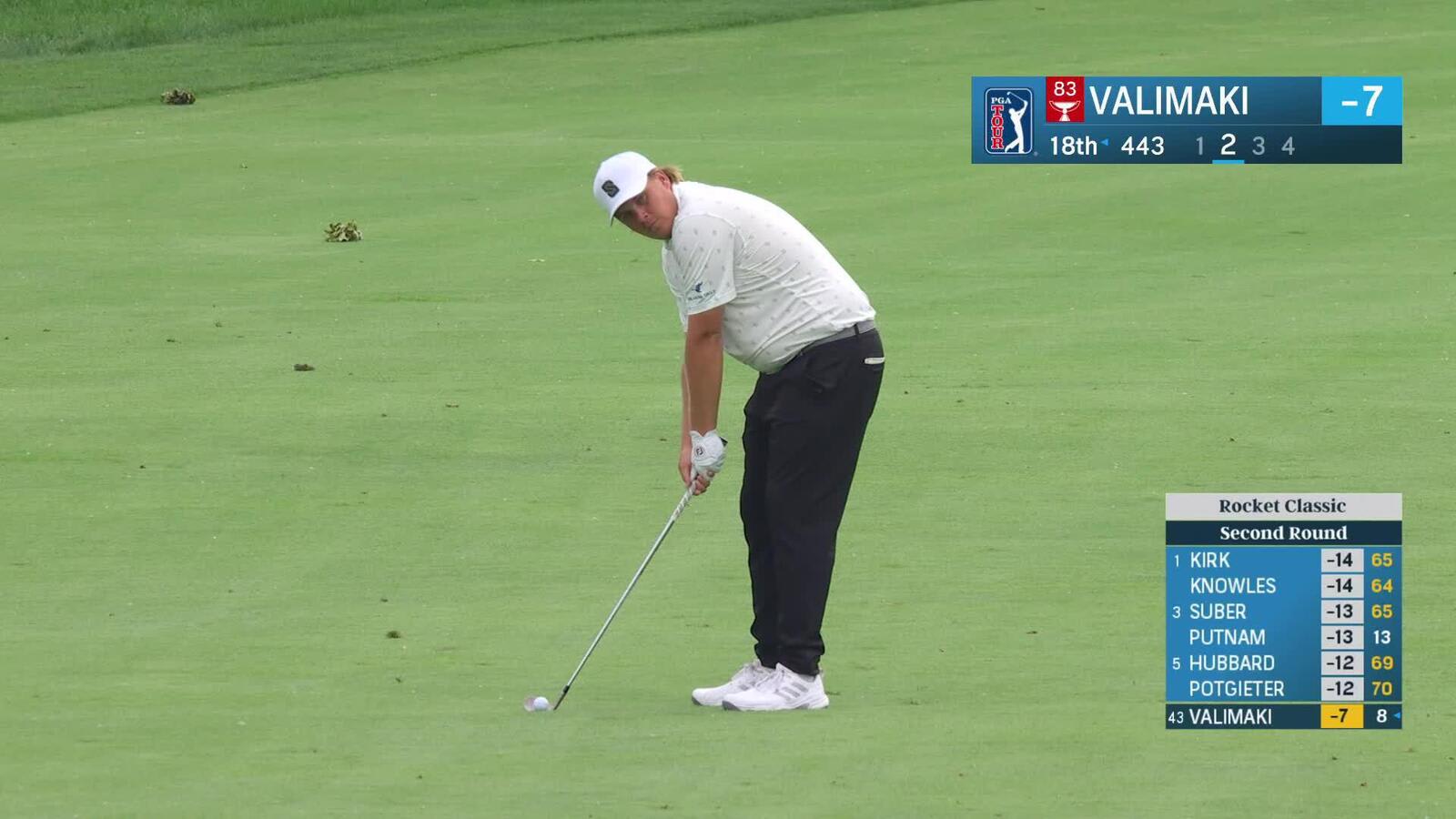 Sami Valimaki makes birdie on No. 18 at Rocket Classic