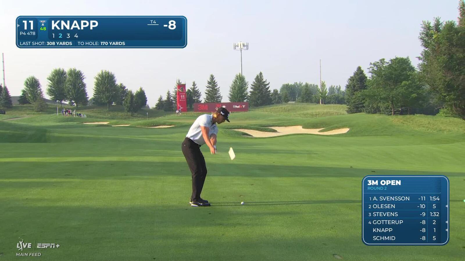 Jake Knapp makes birdie on No. 11 at 3M Open