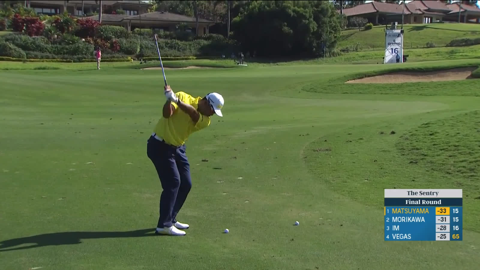 Hideki Matsuyama nearly holes out for eagle, taps in birdie putt at The Sentry
