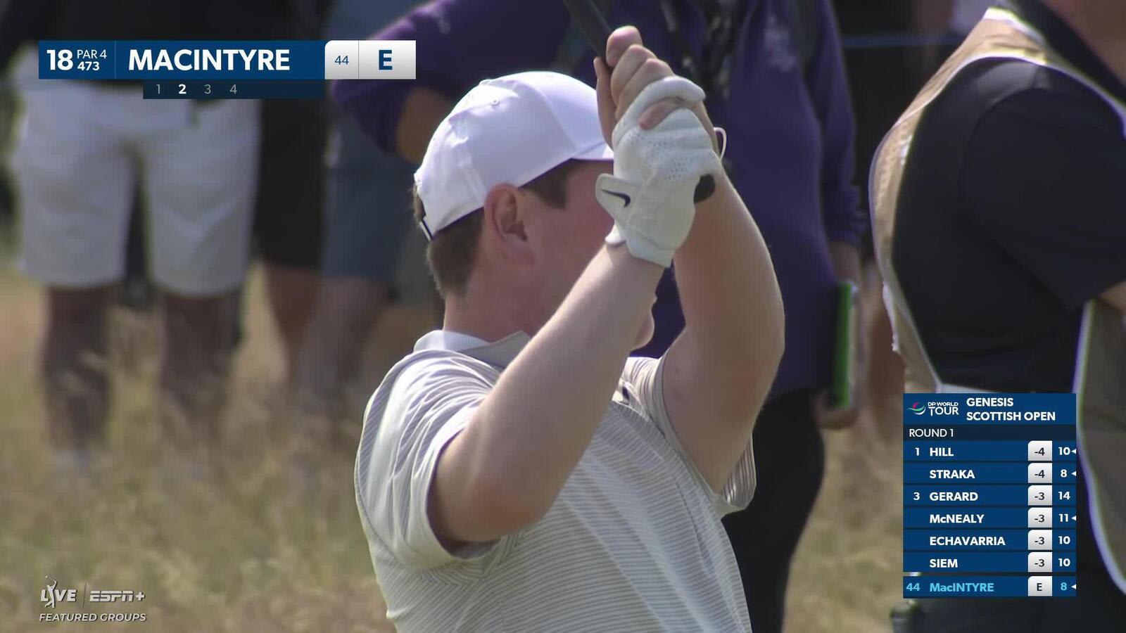 Robert MacIntyre makes birdie in front of home crowd at Genesis Scottish Open