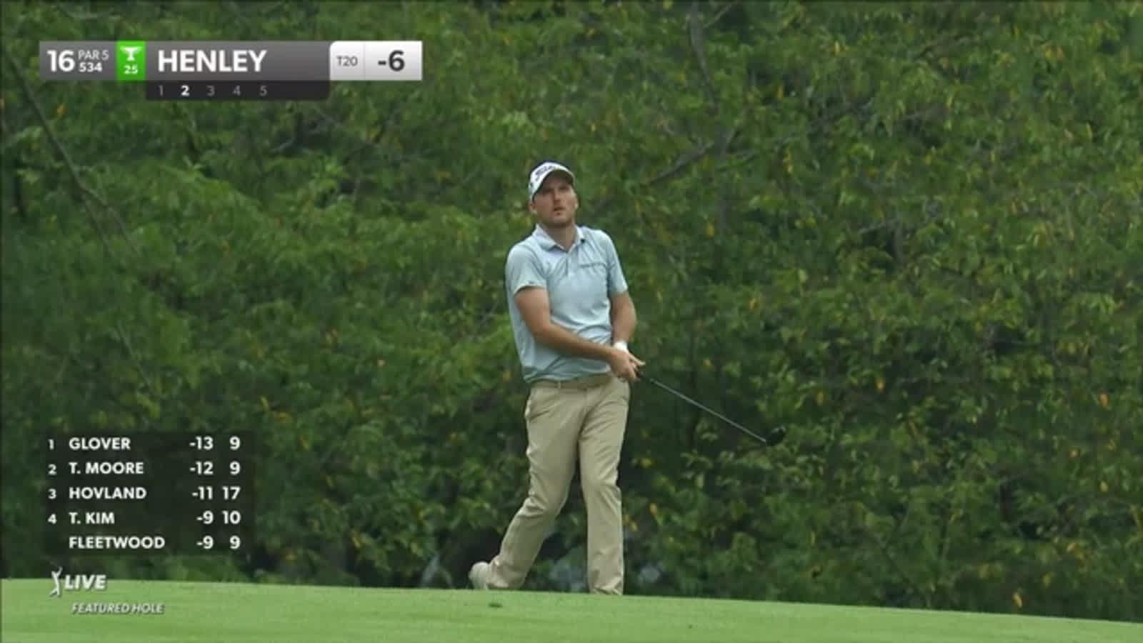 Russell Henley reaches in two leading to birdie at FedEx St. Jude
