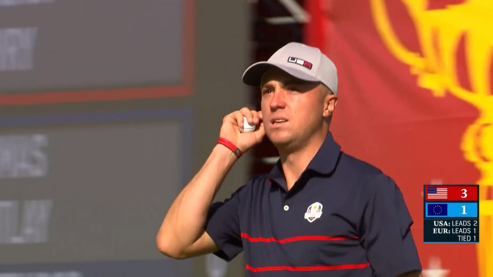 Justin Thomas’ electric 32-footer for birdie at the Ryder Cup