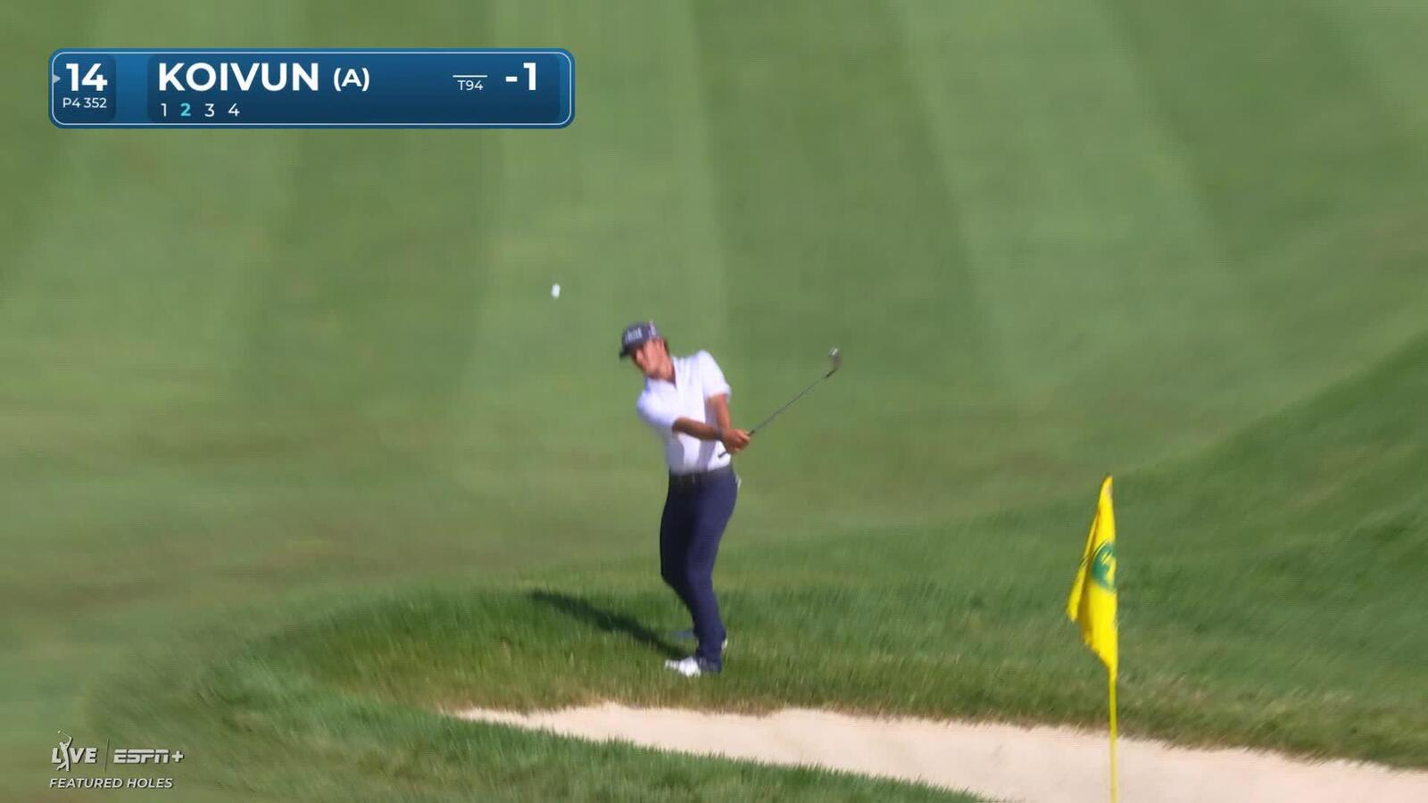 Jackson Koivun makes birdie on No. 14 at John Deere