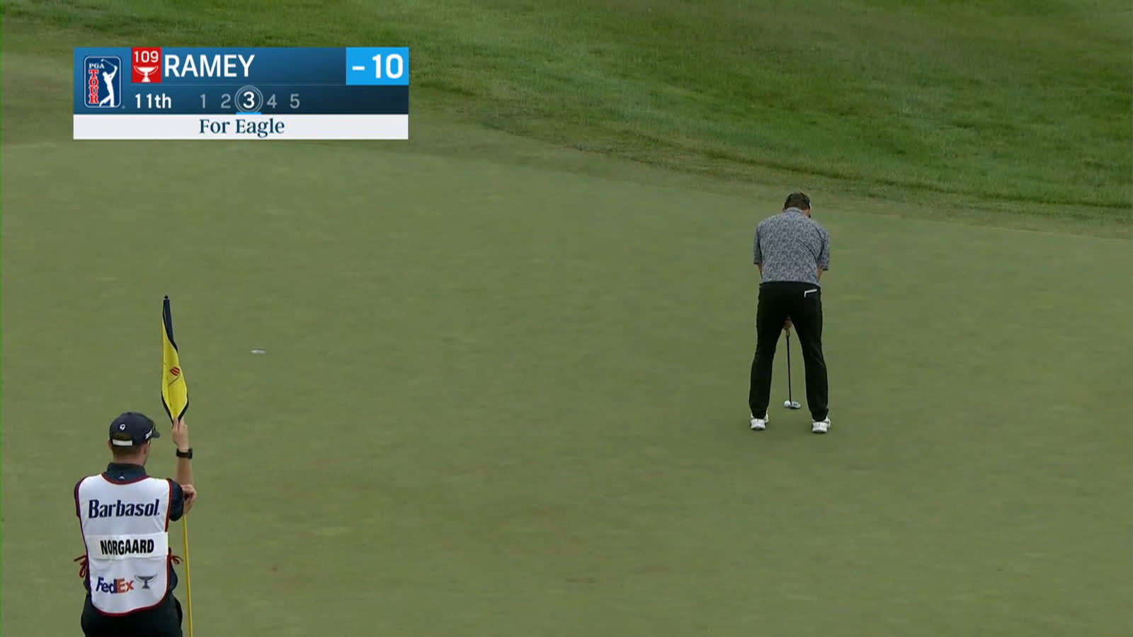 Chad Ramey makes putt for birdie at Barbasol