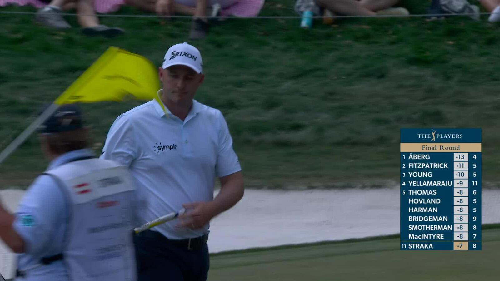 Sepp Straka sinks 6-foot birdie putt on No. 9 at THE PLAYERS