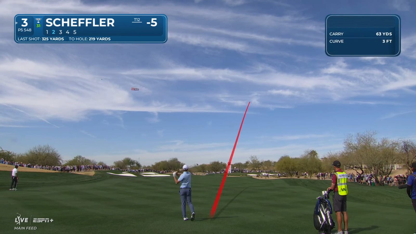 Scottie Scheffler uses slope to set up birdie at WM Phoenix Open
