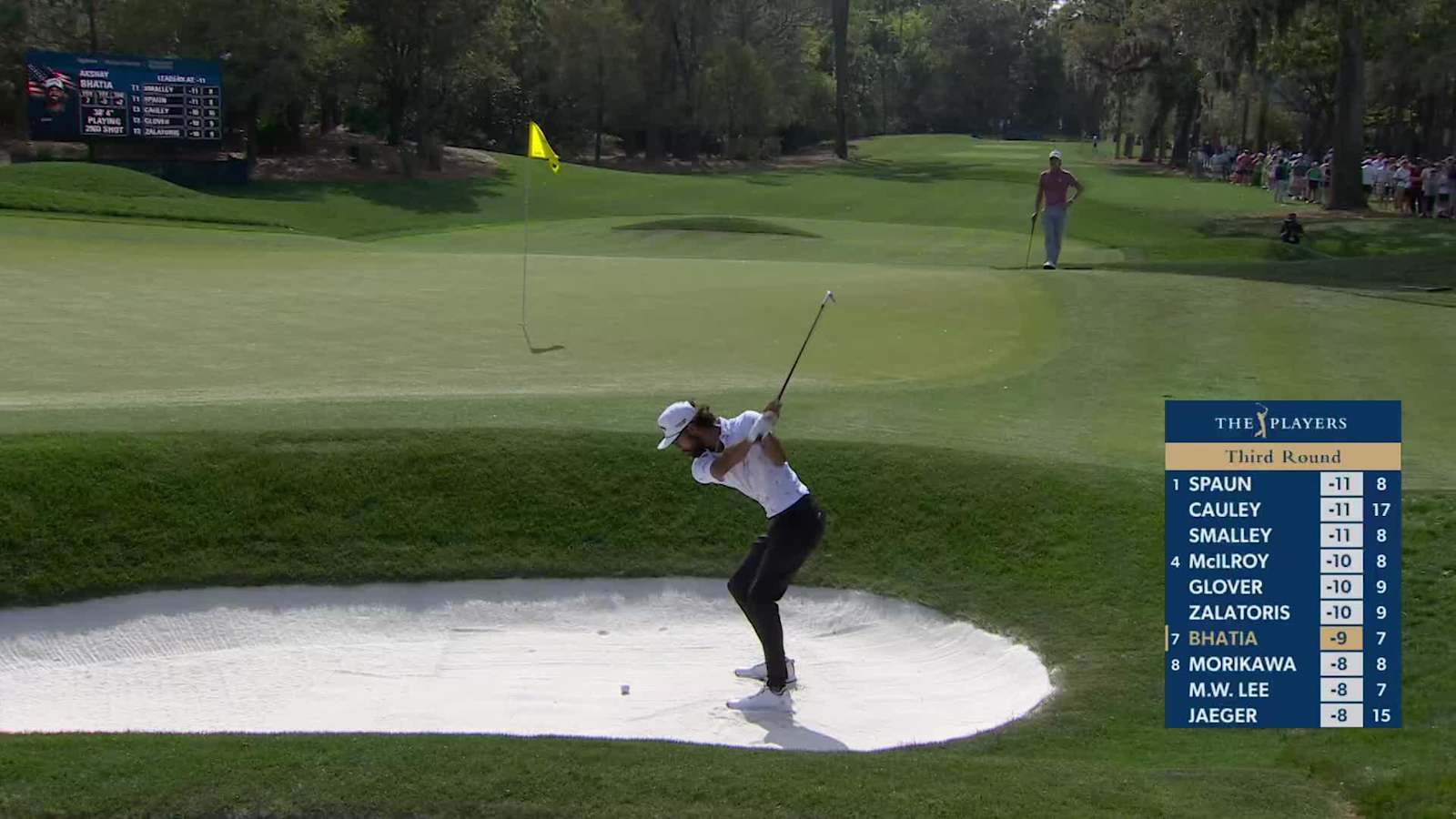 Akshay Bhatia's bunker birdie hole-out on No. 8 at THE PLAYERS